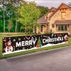 1pc, Festive Large Merry Christmas Banner - Huge Santa Claus Sign for Holiday Party Supplies and Home Decor - Perfect for Outdoor, Indoor, Yard, Garde