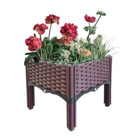 Plastic Raised Garden Bed, Planter Boxes Raised Garden Bed with Legs Planters for Outdoor Indoor Plants Elevated Garden Boxes Plant pots for Flowers,