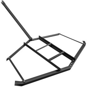 VEVOR Driveway Drag 74'' Width, Tow Behind Drag Harrow 39'' Length, 4'' Height, Driveway Tractor Harrow with 2 Adjustable Bars, Heavy Duty Steel, Driv