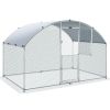 VEVOR Large Metal Chicken Coop with Run, Walkin Chicken Coop for Yard with Waterproof Cover, 6.6 x 9.8 x 6.6 ft, Dome Roof Large Poultry Cage for Hen