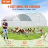 VEVOR Large Metal Chicken Coop with Run, Walkin Chicken Coop for Yard with Waterproof Cover, 13.1 x 9.8 x 6.6 ft, Dome Roof Large Poultry Cage for Hen