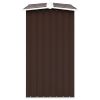 Garden Log Storage Shed Galvanized Steel 129.9"x36.2"x60.2" Brown