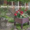 Plastic Raised Garden Bed, Planter Boxes Raised Garden Bed with Legs Planters for Outdoor Indoor Plants Elevated Garden Boxes Plant pots for Flowers,