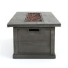 ANCHORAGE 56'' WOOD RECTANGULAR MGO FIRE TABLE GREY - 50,000 BTU