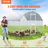 VEVOR Large Metal Chicken Coop with Run, Walkin Chicken Coop for Yard with Waterproof Cover, 6.6 x 9.8 x 6.6 ft, Dome Roof Large Poultry Cage for Hen