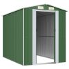 Garden Shed Green 75.6"x107.9"x87.8" Galvanized Steel