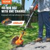 VEVOR Lawn Edger, 20 V Battery Powered Cordless Edger, 9-inch Blade Edger Lawn Tool with 3-Position Blade Depth, Battery and Charger Included, for Law