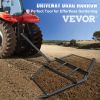 VEVOR Driveway Drag 74'' Width, Tow Behind Drag Harrow 39'' Length, 4'' Height, Driveway Tractor Harrow with 2 Adjustable Bars, Heavy Duty Steel, Driv