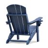 Folding Outdoor Adirondack Chair Set of 2 and Table Set,HDPE All-weather Folding Fire Pit Chair, Ergonomic Design Patio Lawn Chair for Outside Deck Ga