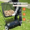 VEVOR Push Lawn Sweeper, 26 Inch Leaf & Grass Collector, Strong Rubber Wheels & Heavy Duty Thickened Steel Durable to Use with Large Capacity 7 ft¬≥ M