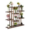 Artisasset 6-Story 11-Seat Indoor And Outdoor Multifunctional Carbonized Wood Plant Stand