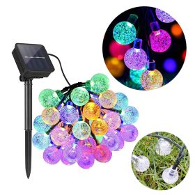 8 Modes Solar String Lights Outdoor LED Crystal Globe Light Waterproof Fairy Lights Garlands For Christmas Party Outdoor Decor (Wattage: 5M 2 Modes 20led, Emitting Color: Corlorful)