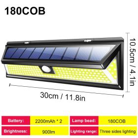 Solar Led Light Outdoor Solar Wall Light Outdoor Sensor Light Solar Led Lamp Outdoor Solar Panel Light With Motion Sensor Garden (Ships From: CN, Emitting Color: 180 LED no remote)