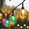 8 Modes Solar String Lights Outdoor LED Crystal Globe Light Waterproof Fairy Lights Garlands For Christmas Party Outdoor Decor